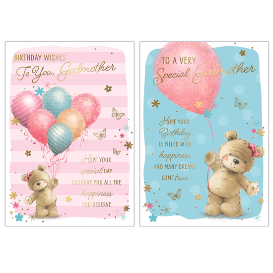 Poppyhill 12 Pack Cards C50 Birthday Godmother