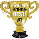 You're The Best Gold Foil Cup 33" Foil Balloon