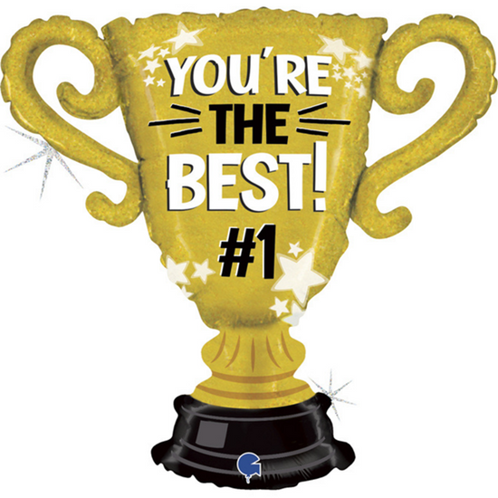 You're The Best Gold Foil Cup 33" Foil Balloon