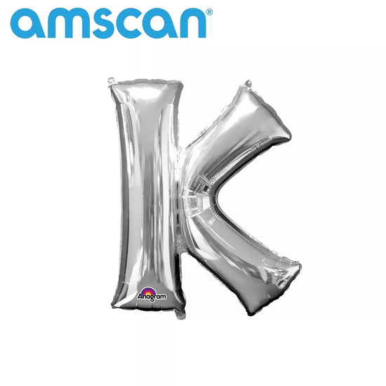 Anagram Foil Balloon Silver 16" Letter K
