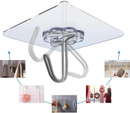 12pk Adhesive Hooks St.Steel & PVC Max 15kg