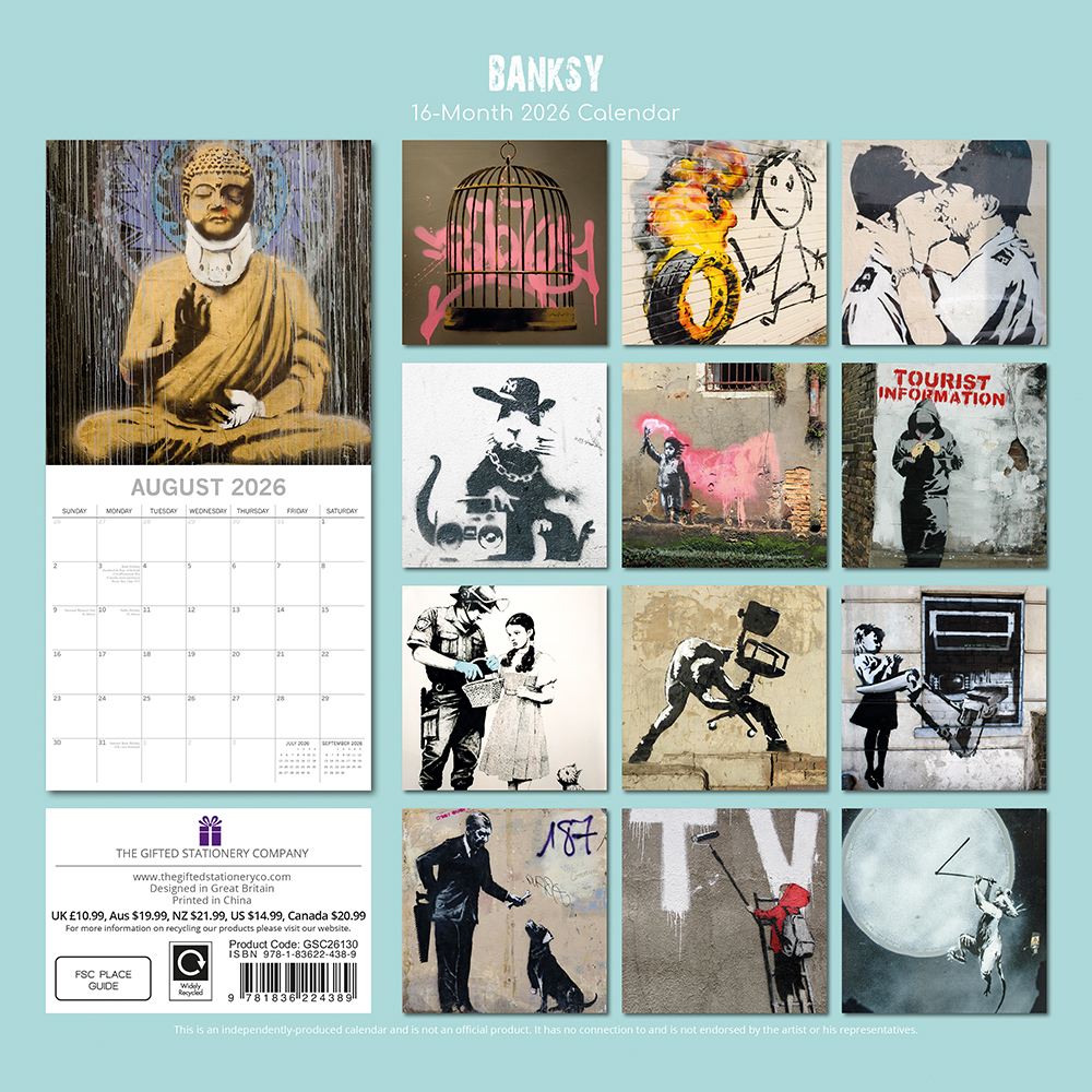 Gifted Stationery Calendar Urban Art 2027