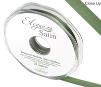 Eleganza Satin Ribbon Sage Green 10mm x 20m