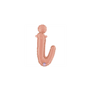 Grabo Foil Balloon Rose Gold 14" Letter I