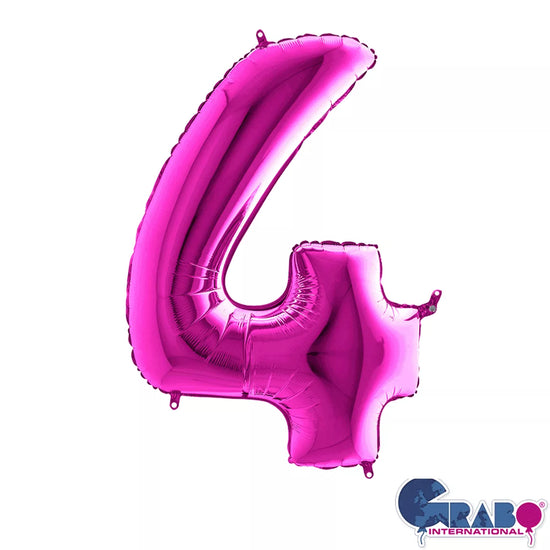 Grabo Foil Balloon Purple 40" Number 4