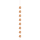 5Ft Hanging D cor Age 40 Glitz Rose Gold