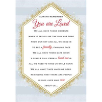 Set of six Regal C75 everyday greeting cards featuring open traditional designs with "You Are Loved" sentiment.