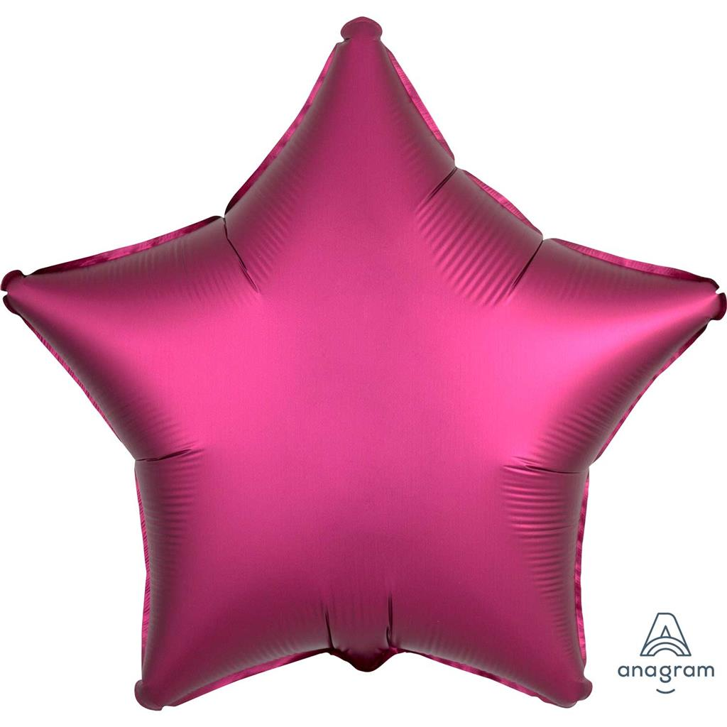 Anagram Satin Luxe Pomegranate 18" Star Foil