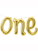 Creative Party Foil Balloon Gold One 12"