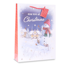 12pk Medium Portrait Gift Bags Snowman