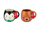 Gem Imports 2 Pack Mug Christmas Character 400ml