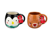 Gem Imports 2 Pack Mug Christmas Character 400ml