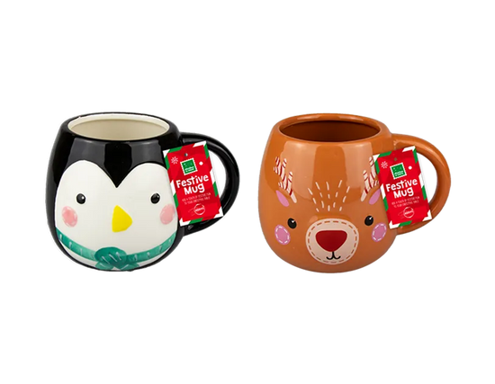 Gem Imports 2 Pack Mug Christmas Character 400ml