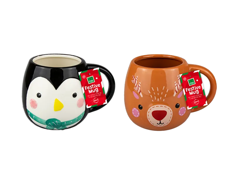 Gem Imports 2 Pack Mug Christmas Character 400ml