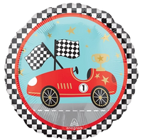 Anagram Foil Balloon Race Cars 18" (Double-Sided)
