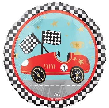 Anagram Foil Balloon Race Cars 18" (Double-Sided)