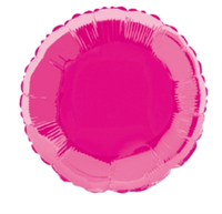 Unique Foil Balloon Hot Pink Round 18