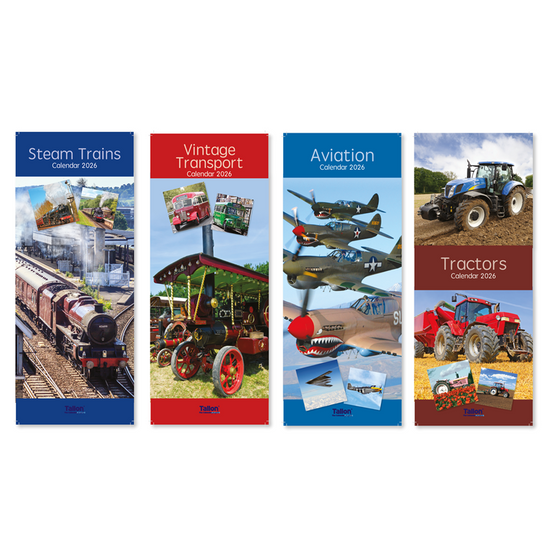 Calendar Super Slim Vintage Transport 2027 24pk