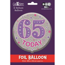 18" Foil Balloon Birthday Age 65 Female