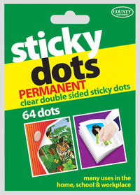 County Stationery Sticky Dots 64pcs set of Blu Tack glue dots for mounting and sticking projects, shown in the image.
