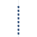 Blue 5ft hanging decor with glitter for 16th birthday celebration, from Unique party decorations.