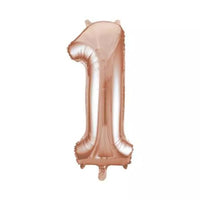 Unique Foil Balloon Rose Gold 34" Number 1