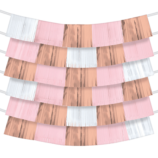 Rose Gold Blush Fringe Backdrops 9pce