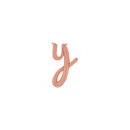 Grabo Foil Balloon Rose Gold 14" Letter Y
