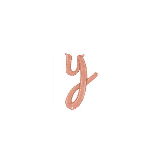 Grabo Foil Balloon Rose Gold 14" Letter Y
