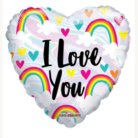Valentine's I Love You Rainbows 18" Foil Balloon