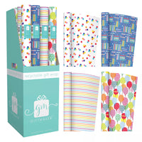 Rollwrap Birthday 3M by IG Design Group, decorative gift wrap with birthday-themed patterns, shown in a 36-pack roll.