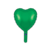 Oaktree Green Heart 9" Foil Balloon (Loose)