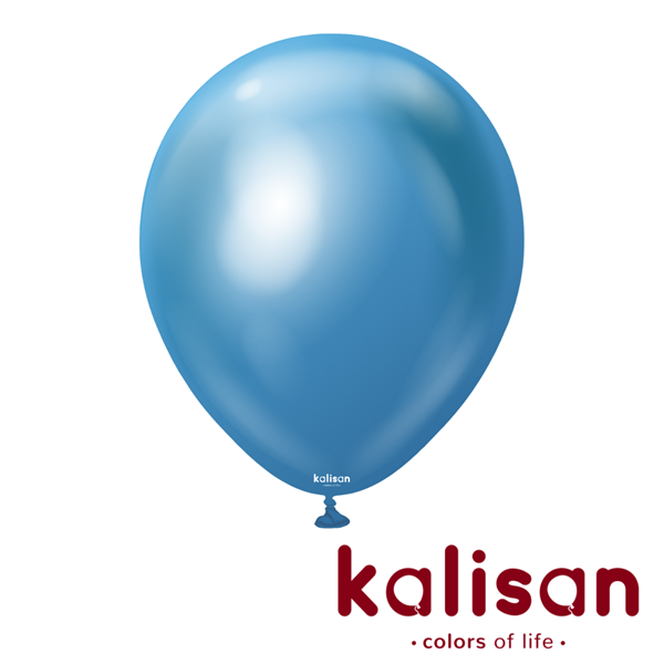 Kalisan Mirror Blue 18" Latex Balloons 25pk