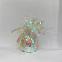 Iridescent Tiger Feet balloon weight, 170g, with a playful tiger paw design, used to secure balloons at parties.