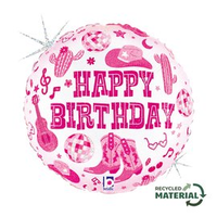 Grabo Foil Balloon Pink Disco Cowgirl Birthday 18