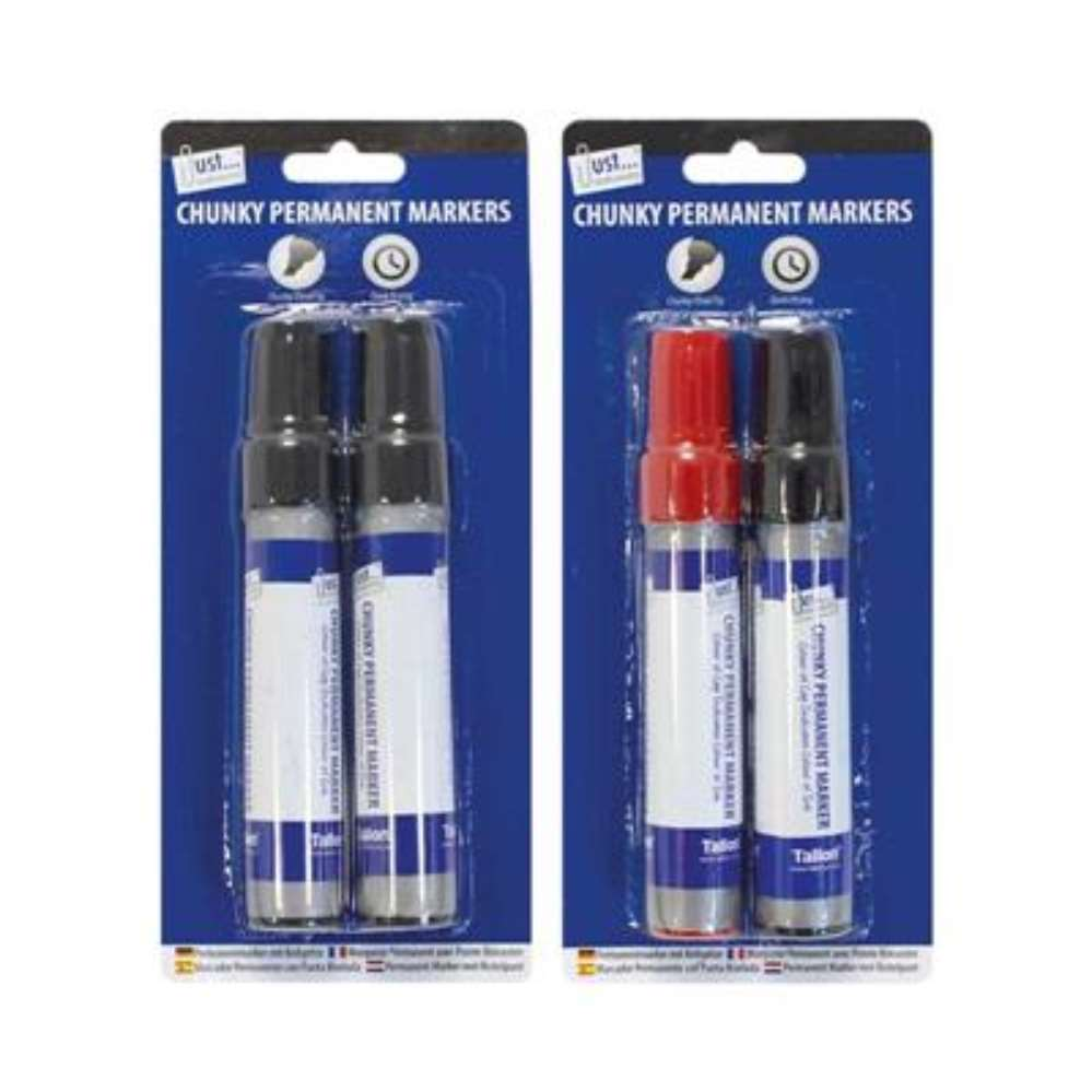Tallon 2 Pack Permanent Markers Chunky