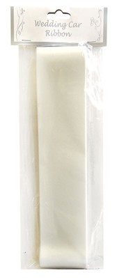 Wedding Car Ribbon 9m - White