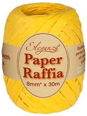 Oaktree Ribbon Yellow Raffia 30m