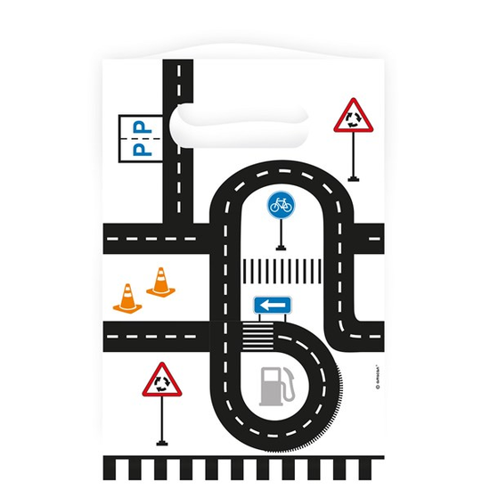 On The Road Paper Party Bags 8pk