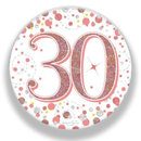 Oaktree Sparkling Fizz Badge Age 30 Rose Gold 3