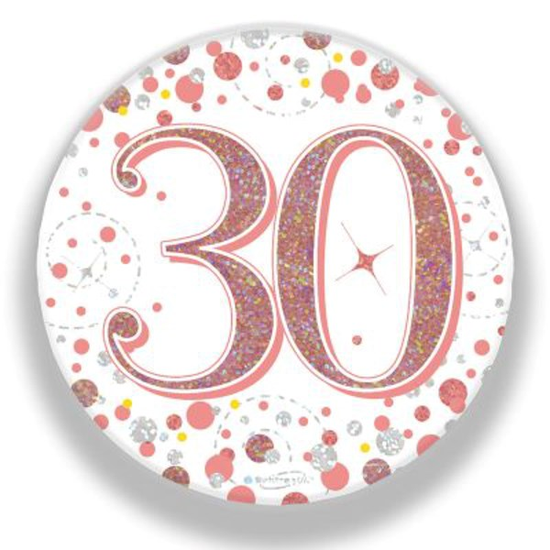 Oaktree Sparkling Fizz Badge Age 30 Rose Gold 3