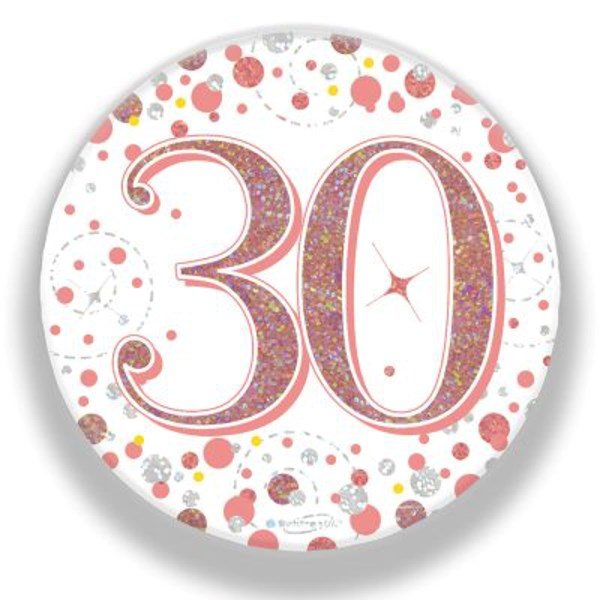 Oaktree Sparkling Fizz Badge Age 30 Rose Gold 3
