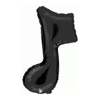 Grabo Foil Balloon Black Music Note 36