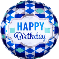 Anagram Birthday Tie Pattern 18" Foil Balloon