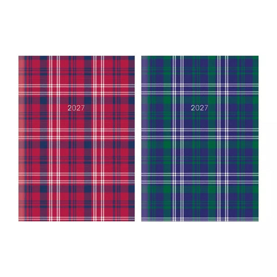 Diary A5 WTV Tartan Paper 2027 12pk