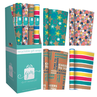 IG Design Group 50 Pack Rollwrap Kraft Fashion 2M
