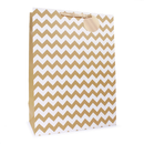 Tiger Feet Gift Bag Gold Zig Zag Extra Large 6pk