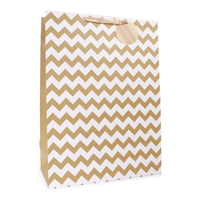 Tiger Feet Gift Bag Gold Zig Zag Extra Large 6pk