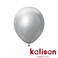 Kalisan Mirror Silver 12" Latex Balloons 50pk