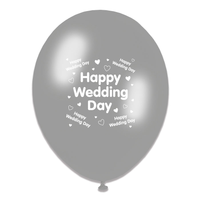 6 x 8pk Latex Balloons Wedding Day